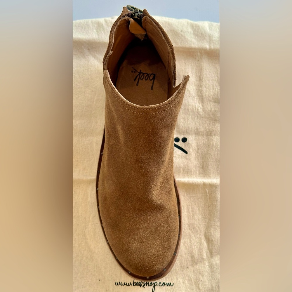 Beek! Ankle Bootie/“Falcon” Suede/Zip-up/Chestnut/Size-7.5 - Picture 10 of 16